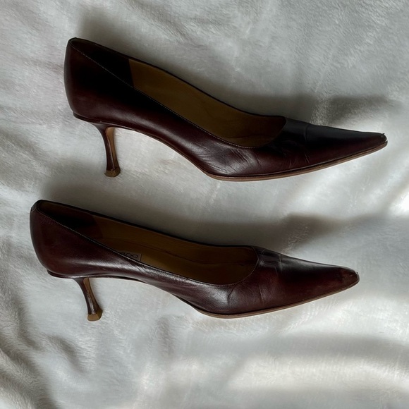 Vintage Jimmy Choo Brown Pumps Size 39 - Picture 6 of 11